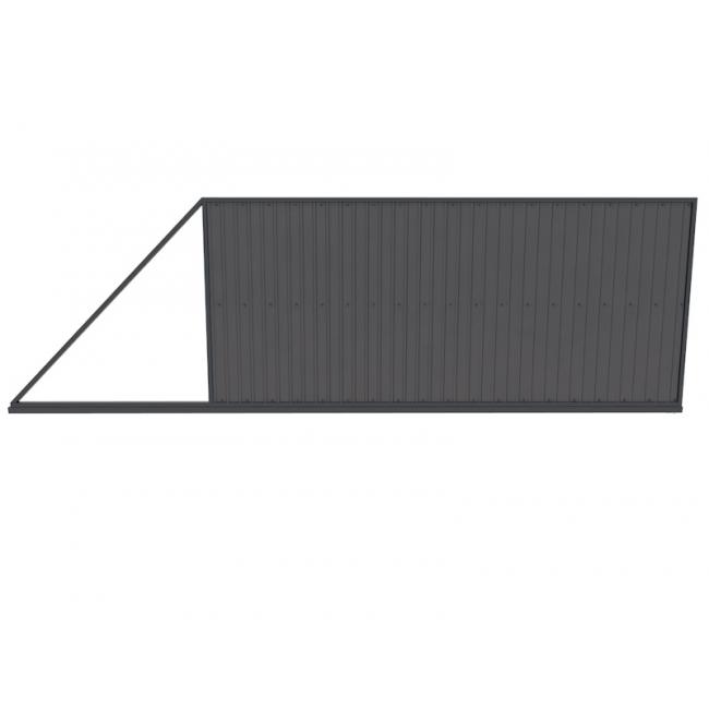 Откатные ворота зашитые профнастилом