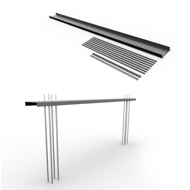 Швеллер для откатных ворот - комплект для изготовления закладной