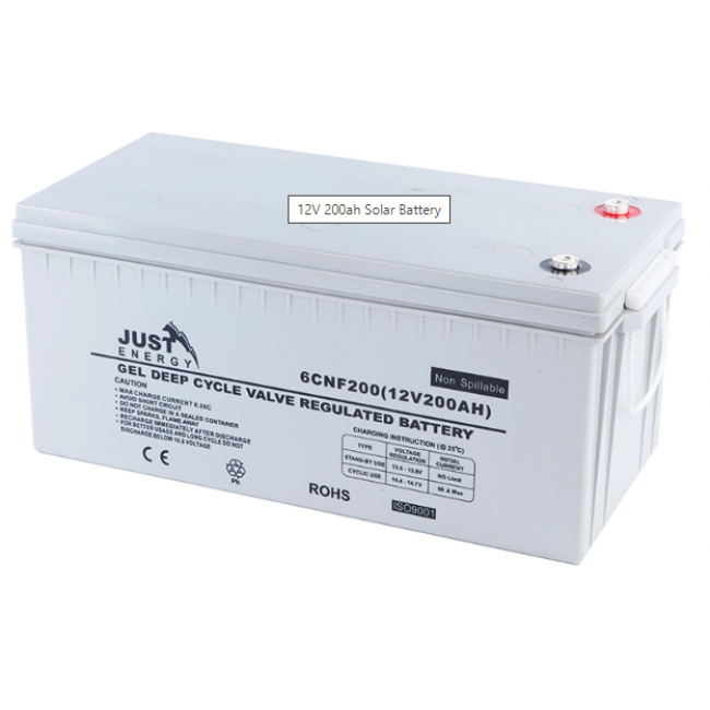 Гелиевая батарея (аккумулятор) 12 В, 200 Ач